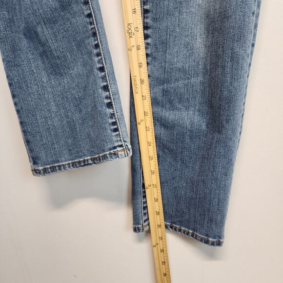 Talbots Flawless 5-Pocket Straight Jeans Size 14 34" Medium Wash Soft Stretch - Picture 10 of 15